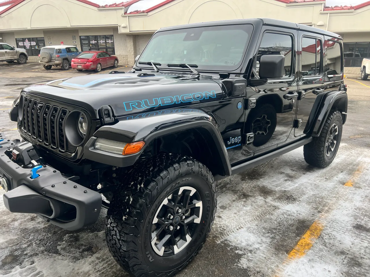Black Jeep Wrangler Rubicon detail